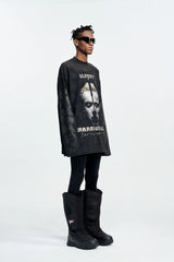 ULIPERY Rammstein Forehead Spike Long Sleeve Tee