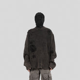UNDERWATER Wasteland Ripped Sweater Charcoal