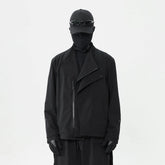SILENSTORM Asymmetrical Double-Lapel Zipper Blazer Jacket