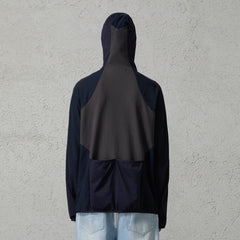 ORGANIC EMOTION Contrast Spliced Hooded Sorona Pullover Jacket