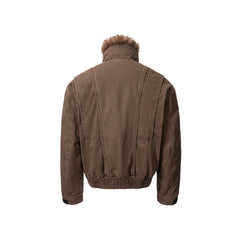 CATSSTAC Detachable Faux Fur Scarf Panel Jacket