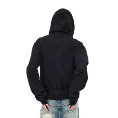 WHISTLEHUNTER Detachable-Belt Deep V-Cut Hardware Hoodie
