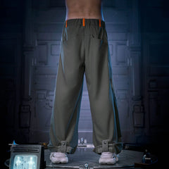 XIPHEVIL Mech Paneled Utility Wide-Leg Pants Grey