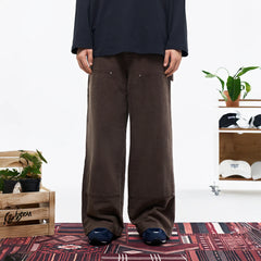 OVERLAPS Double-Knee Straight-Leg Pants