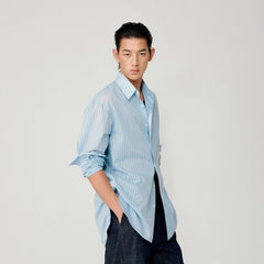 OPICLOTH Classic Striped Long Shirt