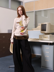 ERROR CODE ROBOT Essential Pleated Wide-Leg Trousers