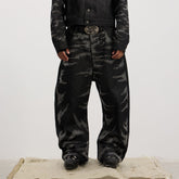 DND4DES Studded Tiger Stripe Baggy Jeans