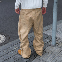STEEPC Classical Button-Fly Curved-Seam Utility Pants