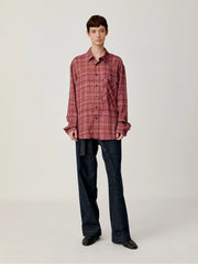 OPICLOTH Classical Oversized Plaid Shirt