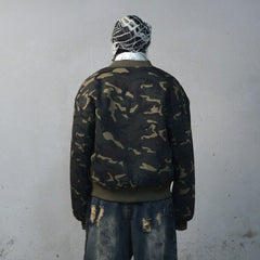 LUUUCAM Classic Camo Bomber Jacket
