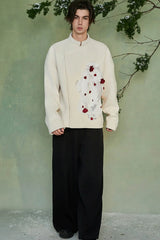 JIECHI Pond Bloom Mandarin Collar Blazer