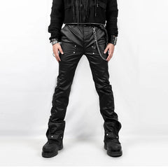 INSIDE OUT Rivet Patchwork Zippered Pants