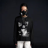 RECOVER ZONE Distressed Graphic Long Sleeve Tee