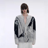 TIWILLTANG Faux-Mink Graphic Knit Jacket