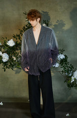 JIECHI Stardust Sheer Gradient Overlay Blazer
