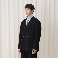 OUYANG WENJUN Classical Double-Breasted Oversized Blazer