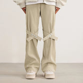 BONELESS Strap Faux Leather Texture Pants (Only Size S Left)
