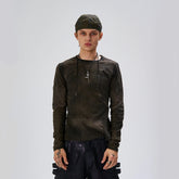 FLYERRER Washed Panelled Slim-Fit Long-Sleeve Tee
