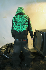 PCCVISION Distressed Wrinkled Stacked Baggy Jeans