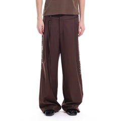 WHISTLEHUNTER Studded-Side Strap Straight-Leg Pants