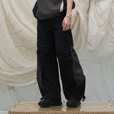 RELABEL Deconstructed Paneled Drawstring Parachute Pants
