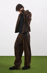 PMW Retro Flocked Washed Denim Pants
