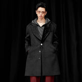 ALVNG AR ANTS Wool-Blend Peak Lapel Oversized Coat