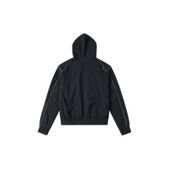 SAVAGEGROWTHWORLD Embroidered Logo Piped Hooded Jacket