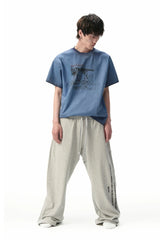SAVAGEGROWTHWORLD Racer Graphic Faded Washed T-Shirt