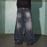 DND4DES Lighting Crease Washed Wide-Leg Jeans