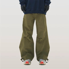 RELABEL Pleated Spliced Parachute Pants