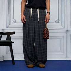 UNLIMITED MOTE Pleated Drawstring Wide-Leg Pants