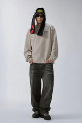 F2CE Skeleton Graphic Waffle Sweatshirt