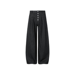 OKAYTHXBYE Classic Pleated Wide-Leg Jeans