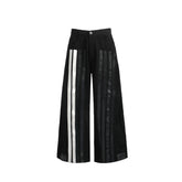 NOTHINGNESS WORLD Four-Stripe Wide-Leg Sweatpants