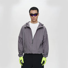 CATSSTAC Spliced Laser-Perforated Waterproof UV Production Hooded Jacket