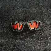 Pi0neeR Venom Melt Dripped Resin Sunglasses Sunset