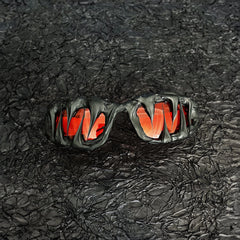 Pi0neeR Venom Melt Dripped Resin Sunglasses Sunset