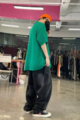 ME DA IGUAL Essential Striped Mesh Button-Up Half Shirt