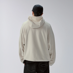 F2CE Embroidered LOGO Patch Half-Zip Fleece Hoodie