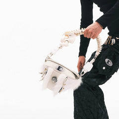 EMBRYO Skeleton Faux Fur Handbag