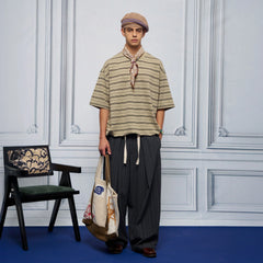 UNLIMITED MOTE Pleated Drawstring Wide-Leg Pants