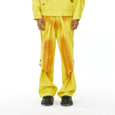 VANN VALRENCE Dye-Washed Convertible Wide-Leg Pants