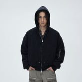 CATSSTAC Deconstructed Paneled Washed Hooded Jacket