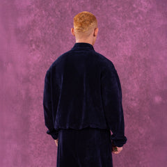 CLP Corduroy Elastic-Hem Half-Zip Pullover