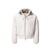 CATSSTAC Faux Fur Collar Waterproof Harrington Jacket