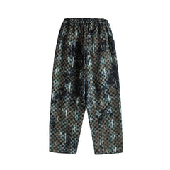 ME DA IGUAL Tie-Dye Washed Camo Checks Elastic Pants