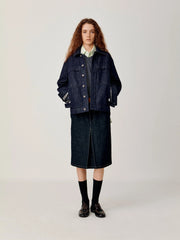 OPICLOTH Retro Dual-Pocket Denim Jacket