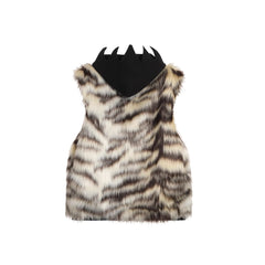NOTHINGNESS WORLD Tiger-Stripe Spiked Crown Hooded Vest