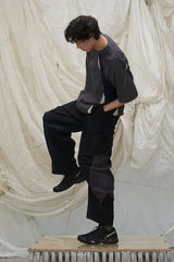 RELABEL Deconstructed Paneled Drawstring Parachute Pants